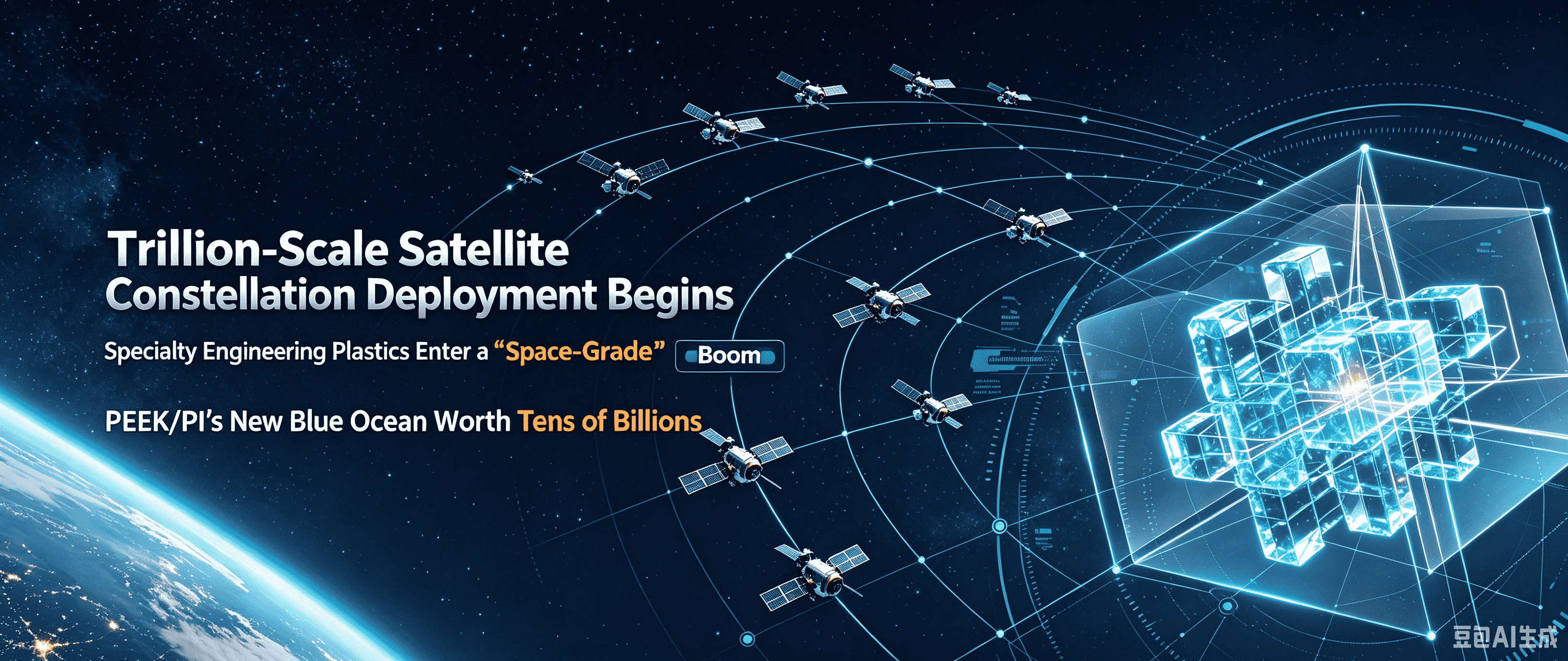 Comienza el despliegue de una constelación de satélites a escala de un billón: los plásticos de ingeniería especializados entran en un auge de “grado espacial”: el nuevo océano azul de PEEK/PI vale decenas de miles de millones, visto desde la constelación de Qianfan